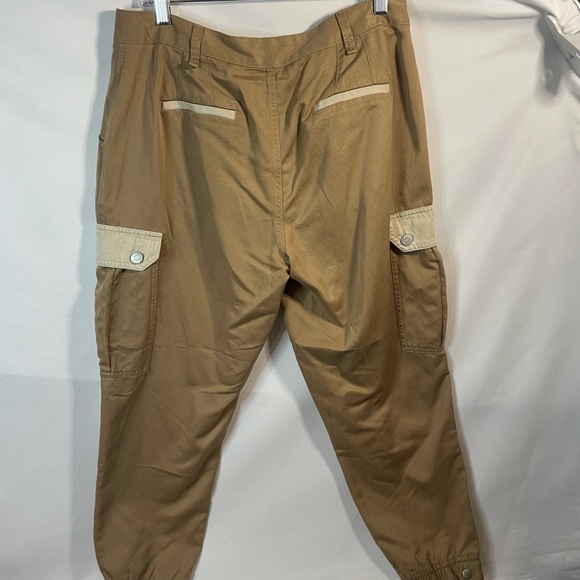 TOMMY JEANS Womens Beige Pocketed Zippered Belted Jogger-style Cargo Pants 28 - Picture 3 of 3
